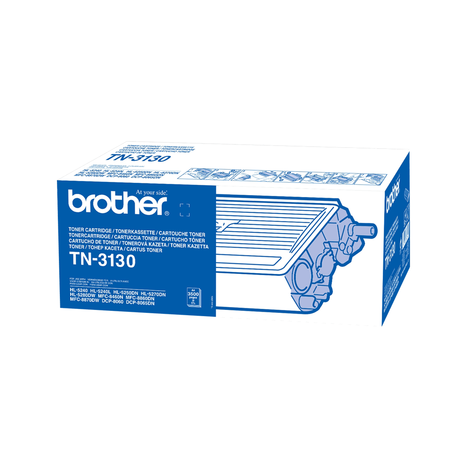 Genuine Brother TN-3130 High Yield Toner Cartridge – Black